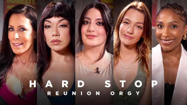 [AdultTime] Kenna James, Reagan Foxx, Olivia Jay, Sarah Arabic, Little Puck – Hard Stop Reunion Orgy