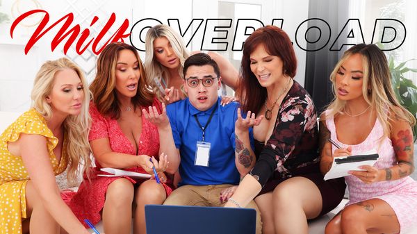 [AdultTime] Alexis Malone, Linda Lan, Rachel Steele, Syren De Mer, Taylor Wild – Tech Help Overload
