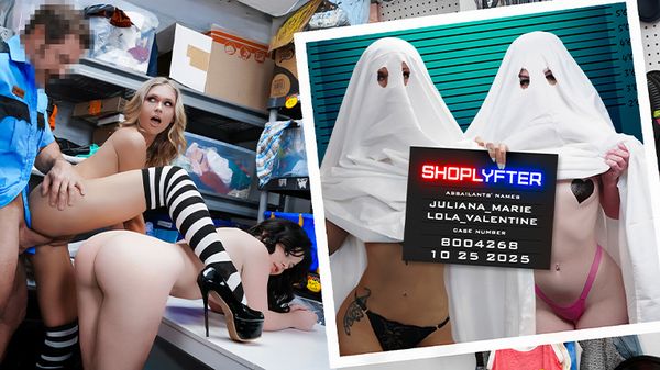 [Shoplyfter] Juliana Marie, Lola Valentine – Case No. 8004268 – Their Ghost Sheets Won’t Hide Their Tits Much Longer